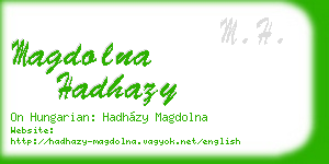 magdolna hadhazy business card
